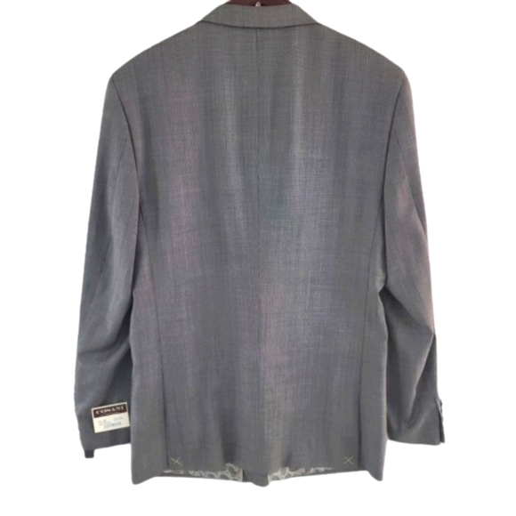 Cosani Men's 44L Black Wool Mini Herringbone Single Breasted Sports Jacket NEW - Picture 2 of 16